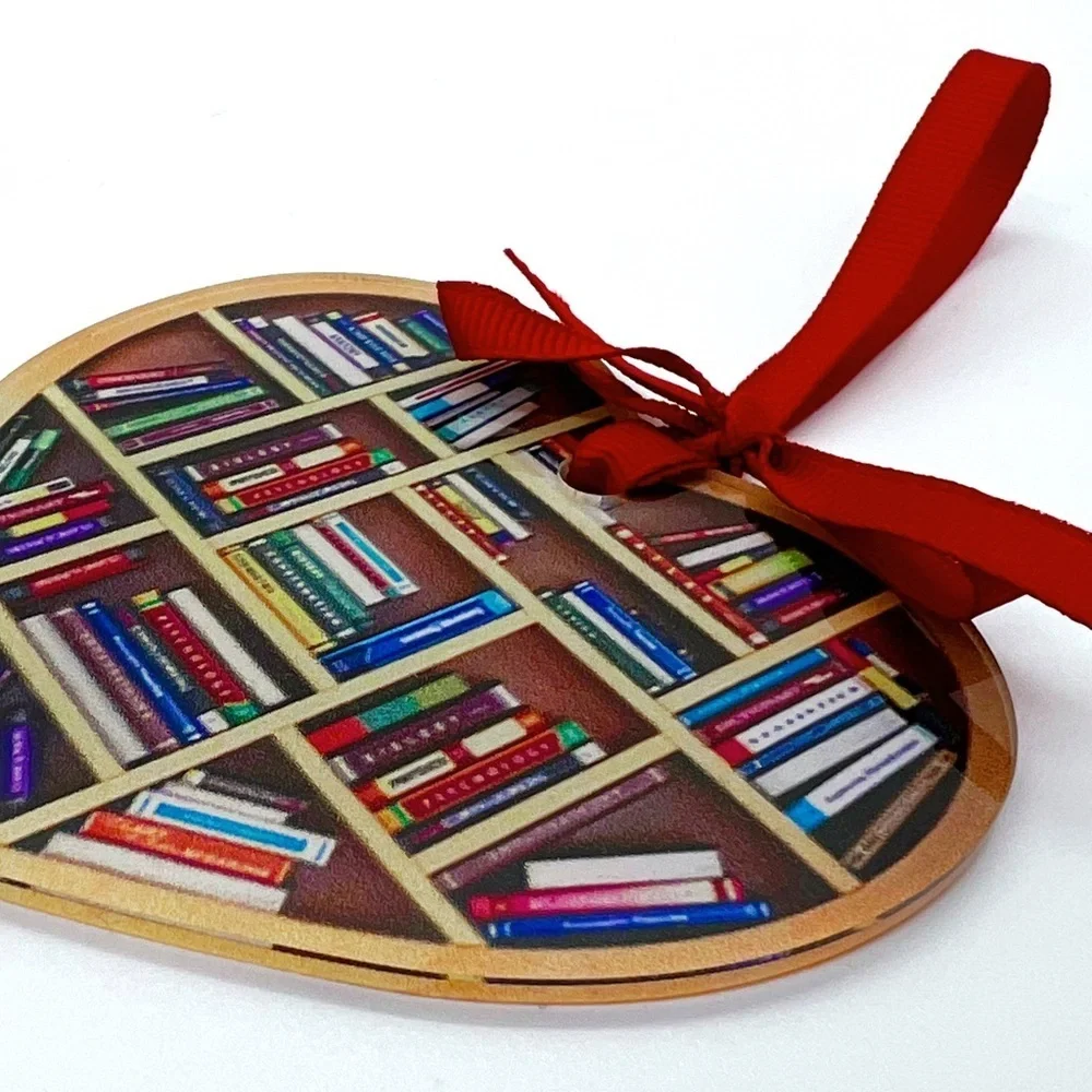 Book Club Ornament, Book Ornament, Christmas Ornament, Sublimation, Librarian